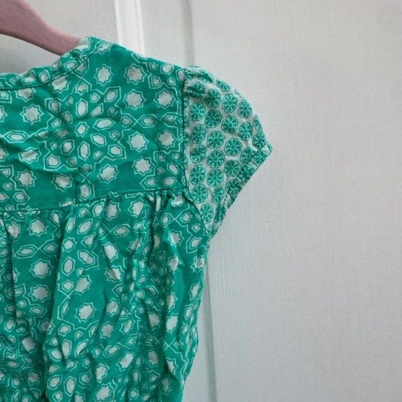 Genuine Kids OshKosh B'gosh 18M Girls Teal Patterned Short Sleeve Jumpsuit - Picture 5 of 5